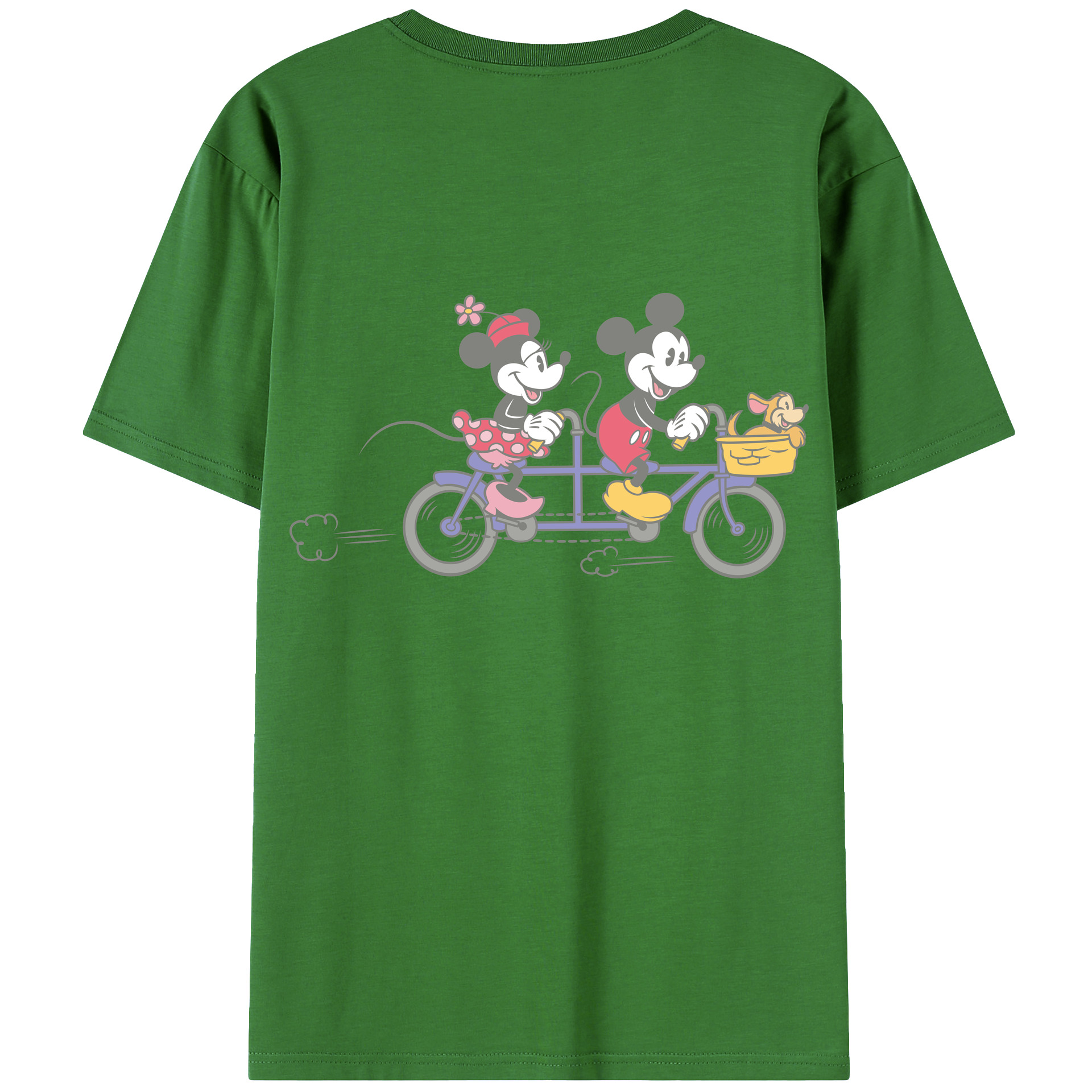 （画像用） ミッキーマウス Mickey Mouse レディース半袖Tシャツ(バックプリント)